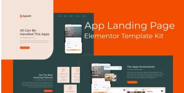Appiah – App Landing Page Elementor Template Kit